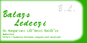 balazs ledeczi business card